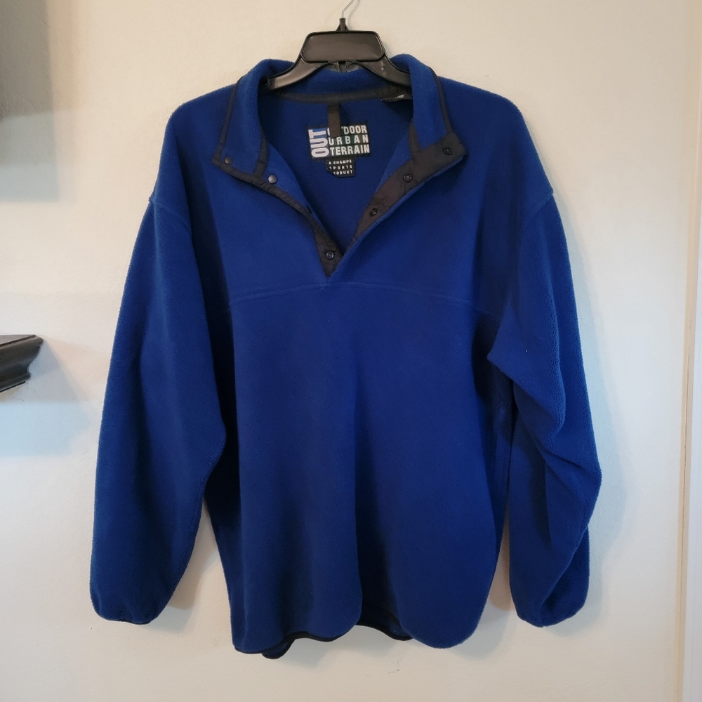 OUTDOOR URBAN TERRAIN Mens size XL Royal blue fleece pull over